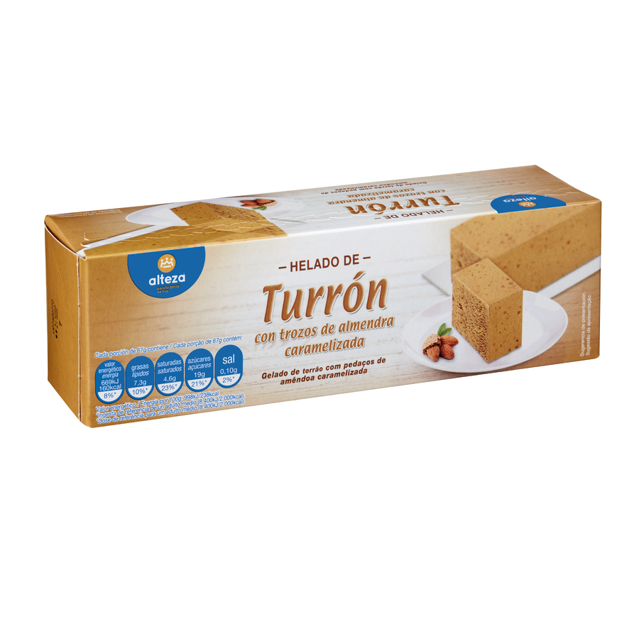 BARRA HELADO TURRON ALTEZA 1 LITRO